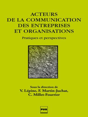 cover image of Acteurs de la communication des entreprises et des organisations